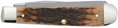 CASE 00164 AMBER BONE PEACH SEED JIG TRAPPER