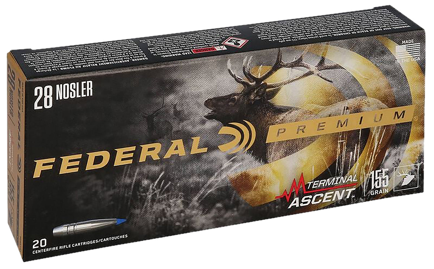 FED P28NTA1     28NOSLER 155GR TERMNL ASCENT 20/10