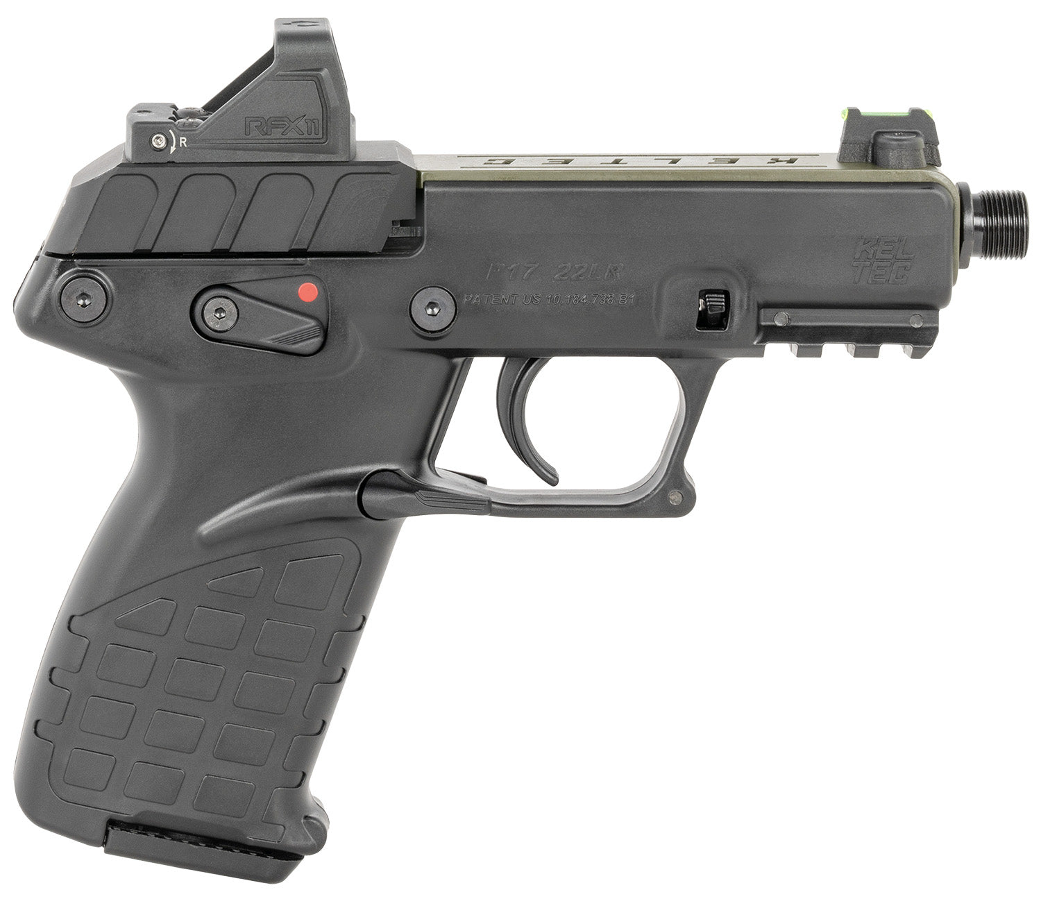 KEL P17GRNBLKOPTIC   22LR    W/OPTIC/HLSTR GRN/BLK