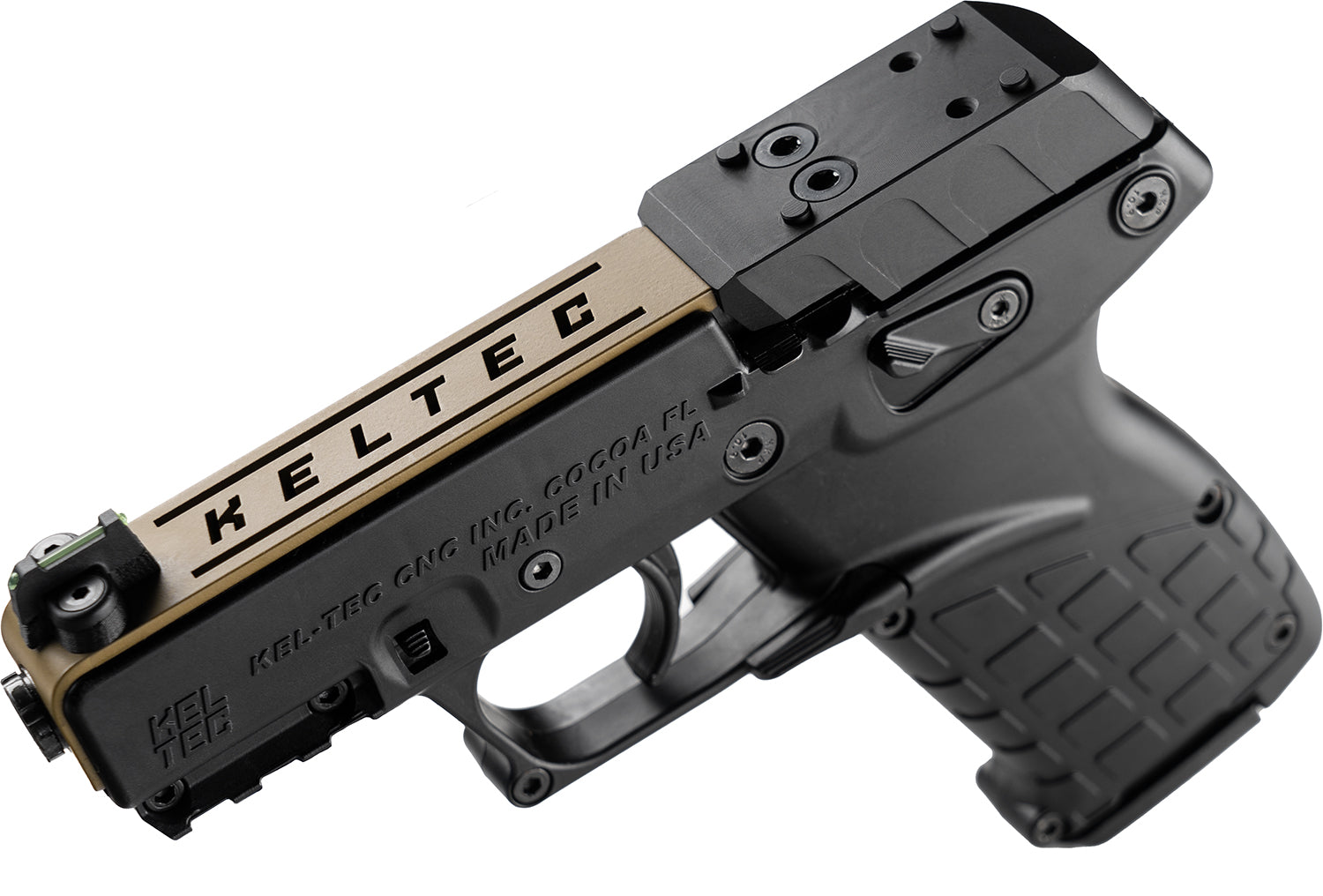 KEL P17BBLKORTANS    22LR  3.8 16R OR    TAN SLIDE