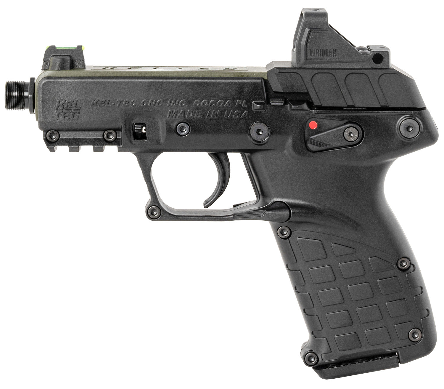 KEL P17GRNBLKOPTIC   22LR    W/OPTIC/HLSTR GRN/BLK