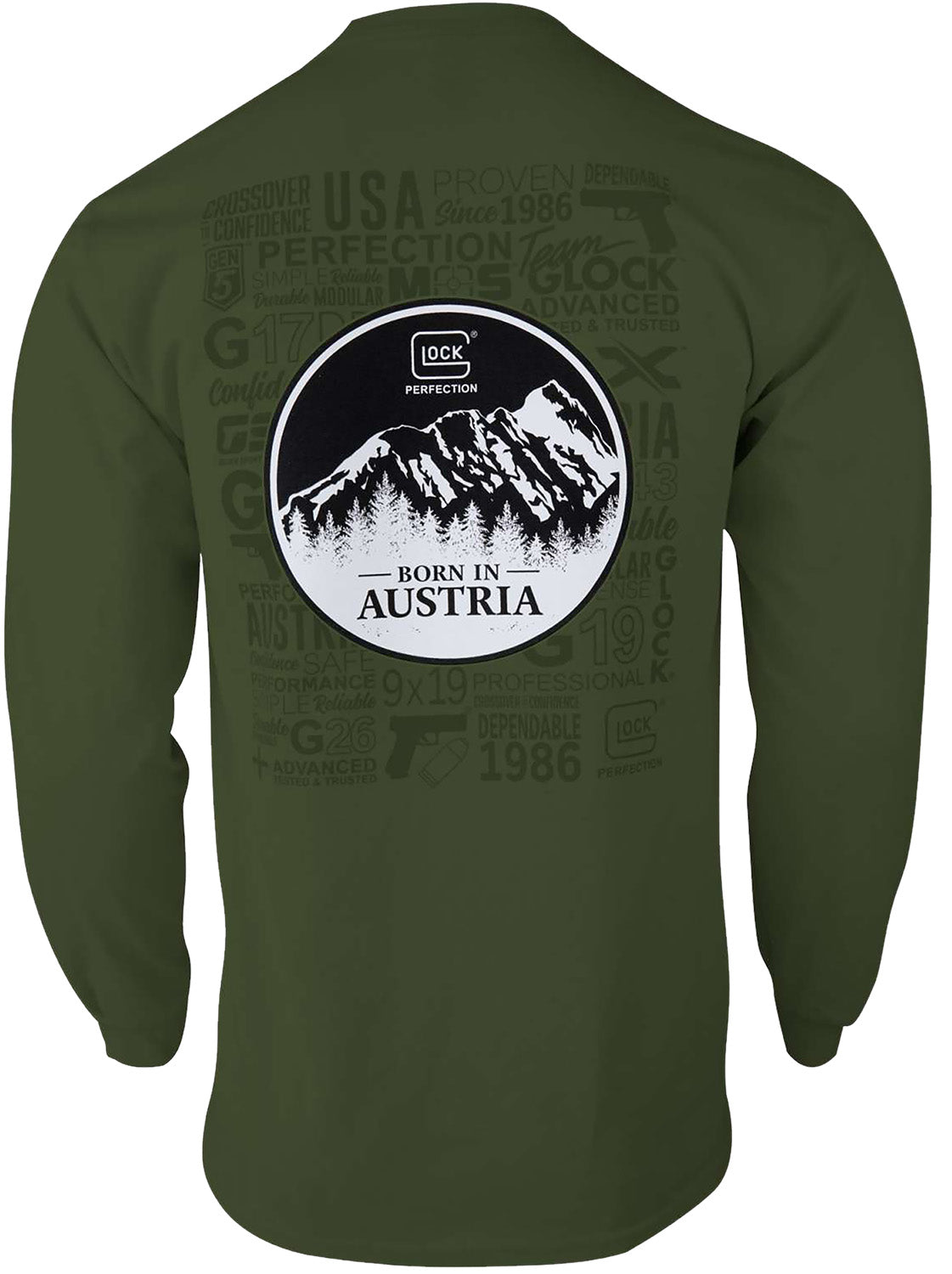 GLK AP96068    BORN IN AUSTRIA LS SHIRT MILGRN  XL