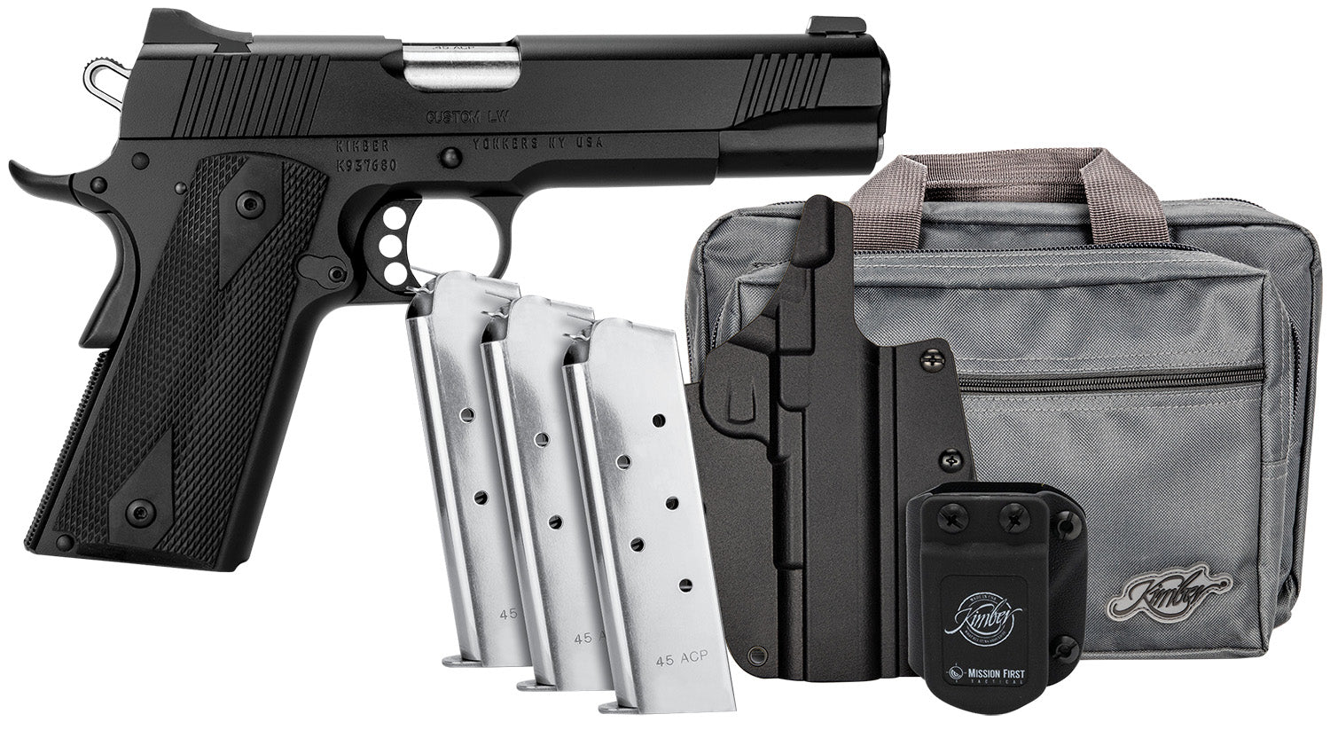 KIMBER 3700812 CUSTM LW CLUB BUNDLE    45ACP 5 7+1