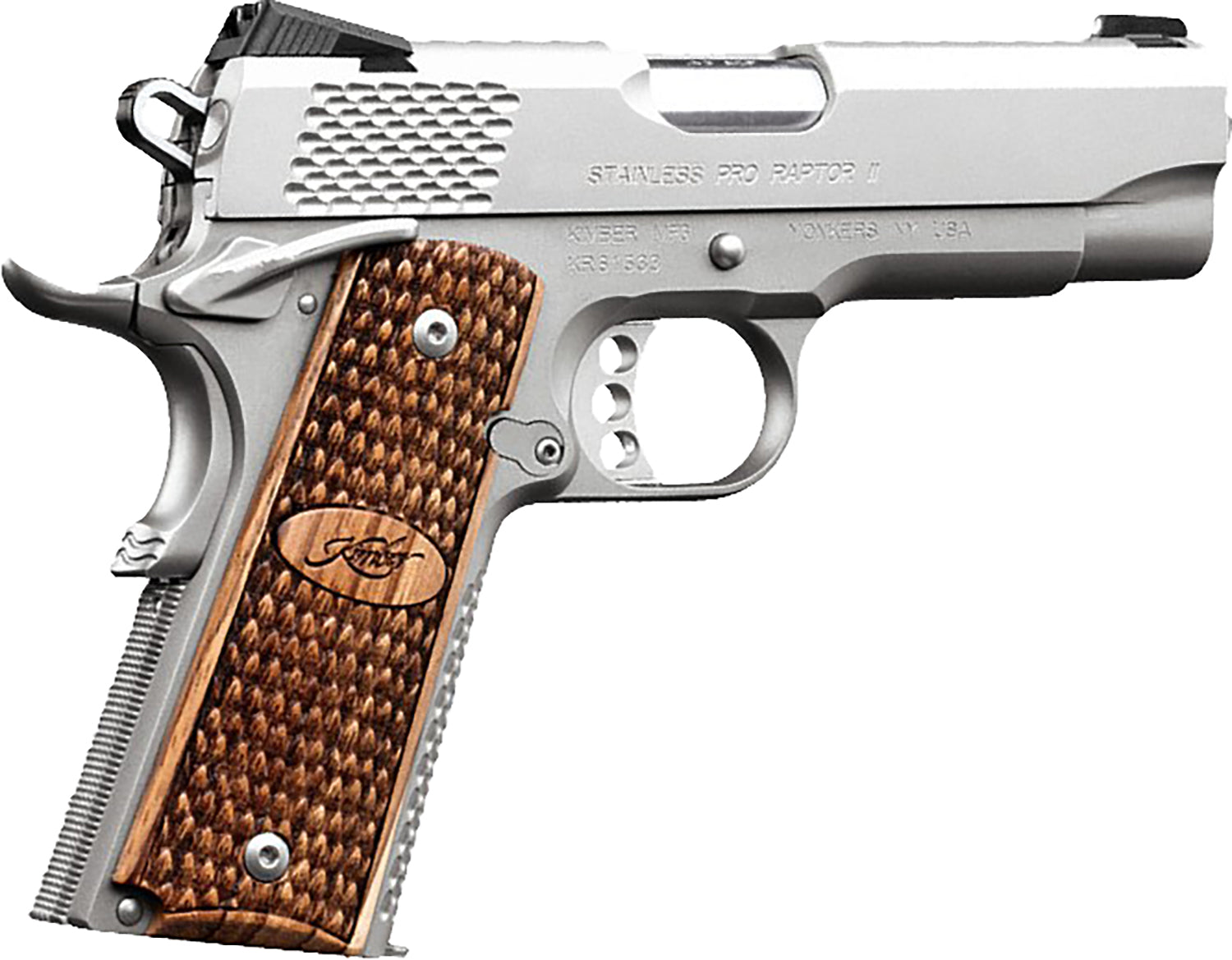 KIMBER 3200195 STNLESS PRO RAPTOR II   45ACP 4 8+1