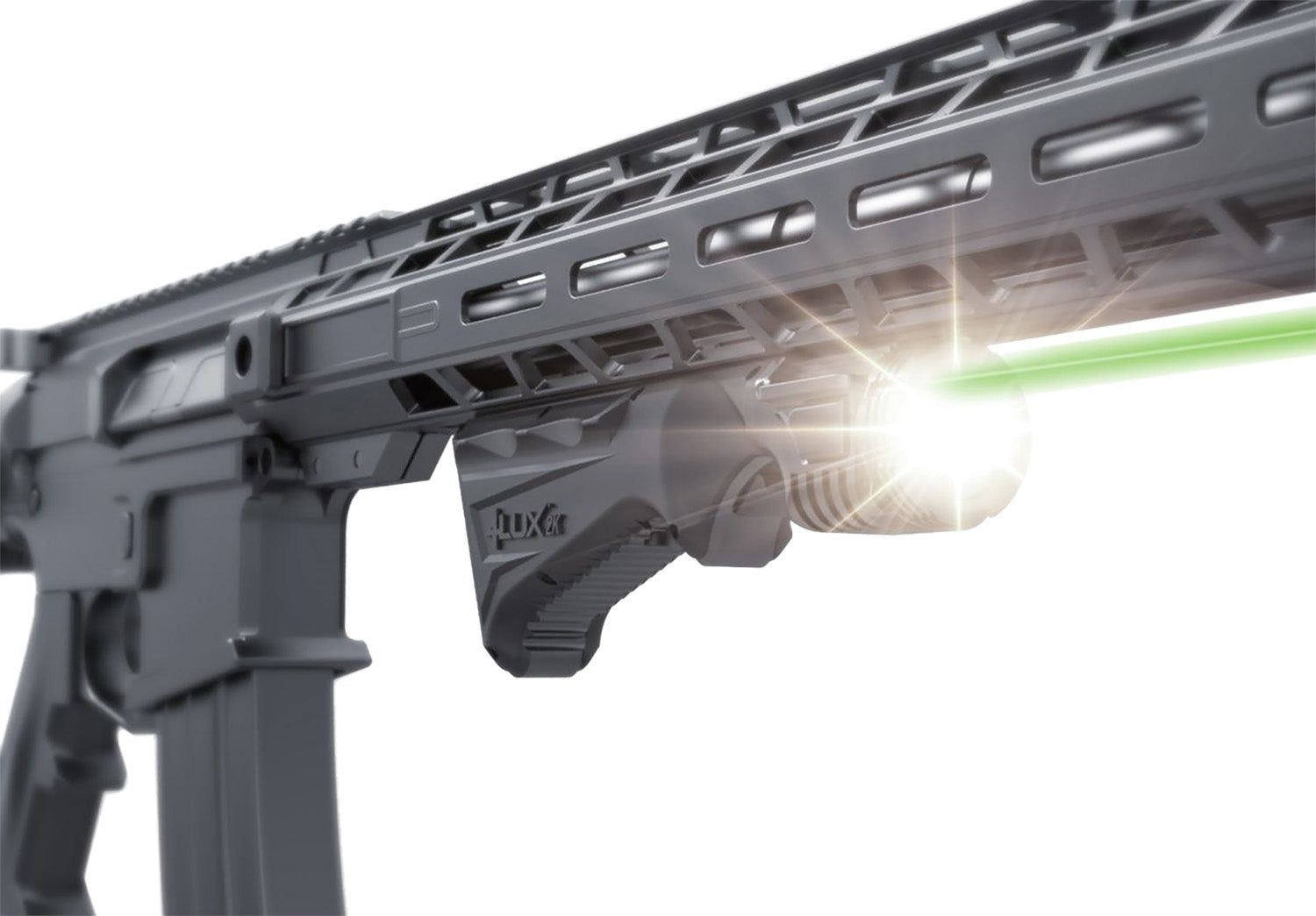 VIR 912-0090  4LUX 2K ANGLED FOREGRIP W/GRN LASER