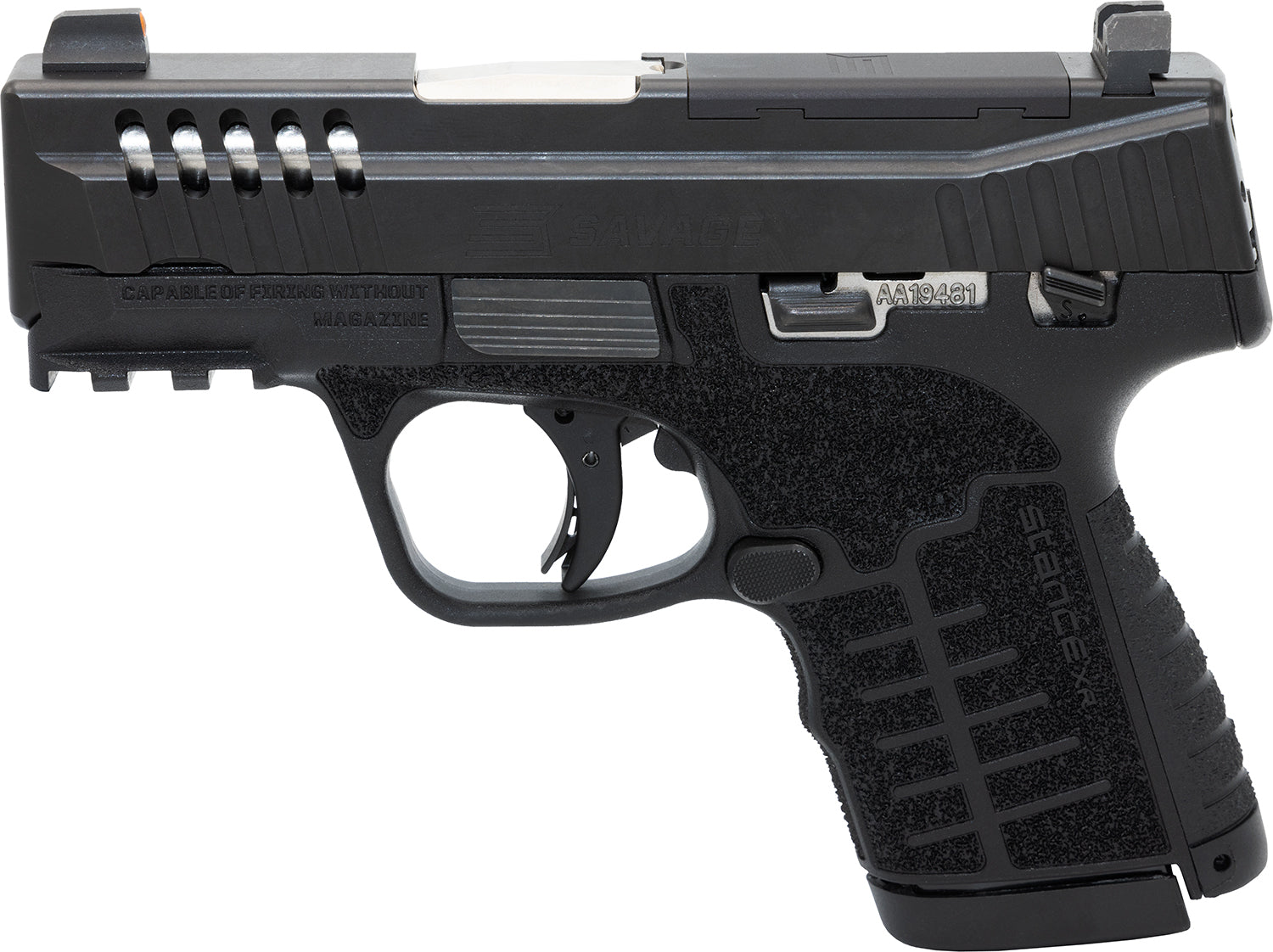 SAV 67053 STANCE XR MC9MS NS 9MM 3.2  13+1     BLK