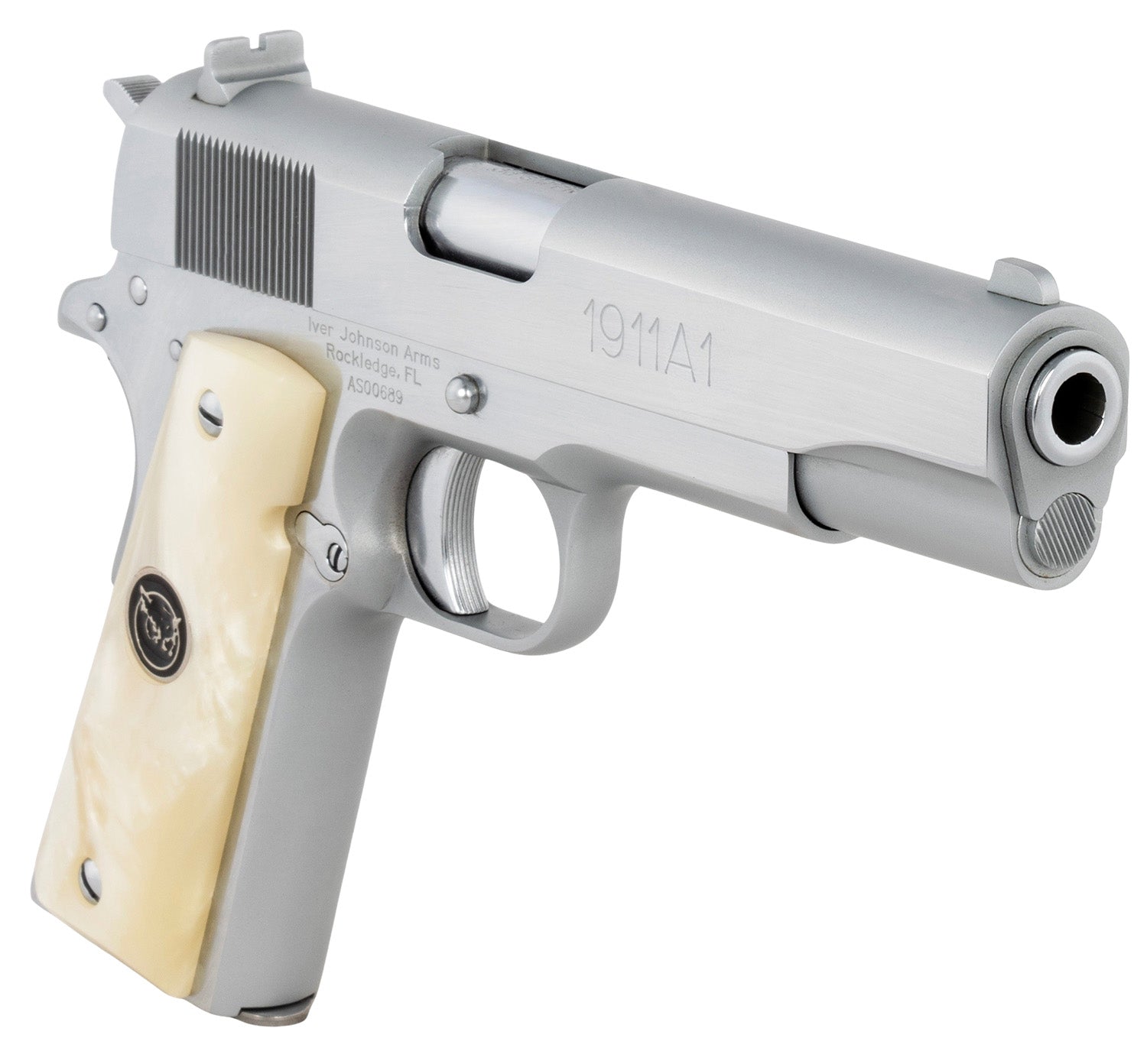 IVER 1911A138CHRWP     38SUP 5IN GVRN CHRM/PEARL