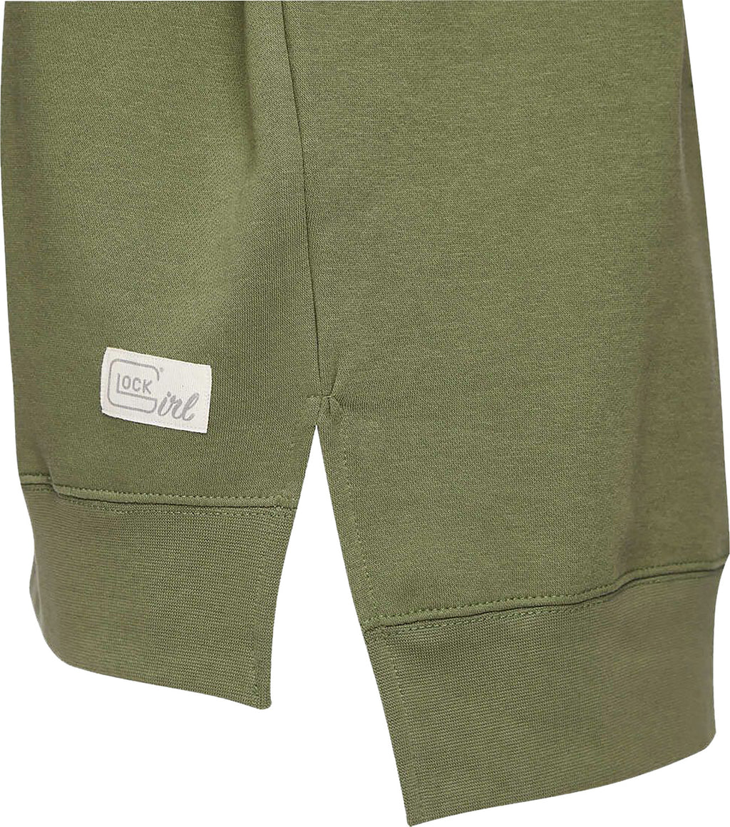 GLK AP96261 LADIES CREWNECK RAGLAN FLEECE(OLVE)  M