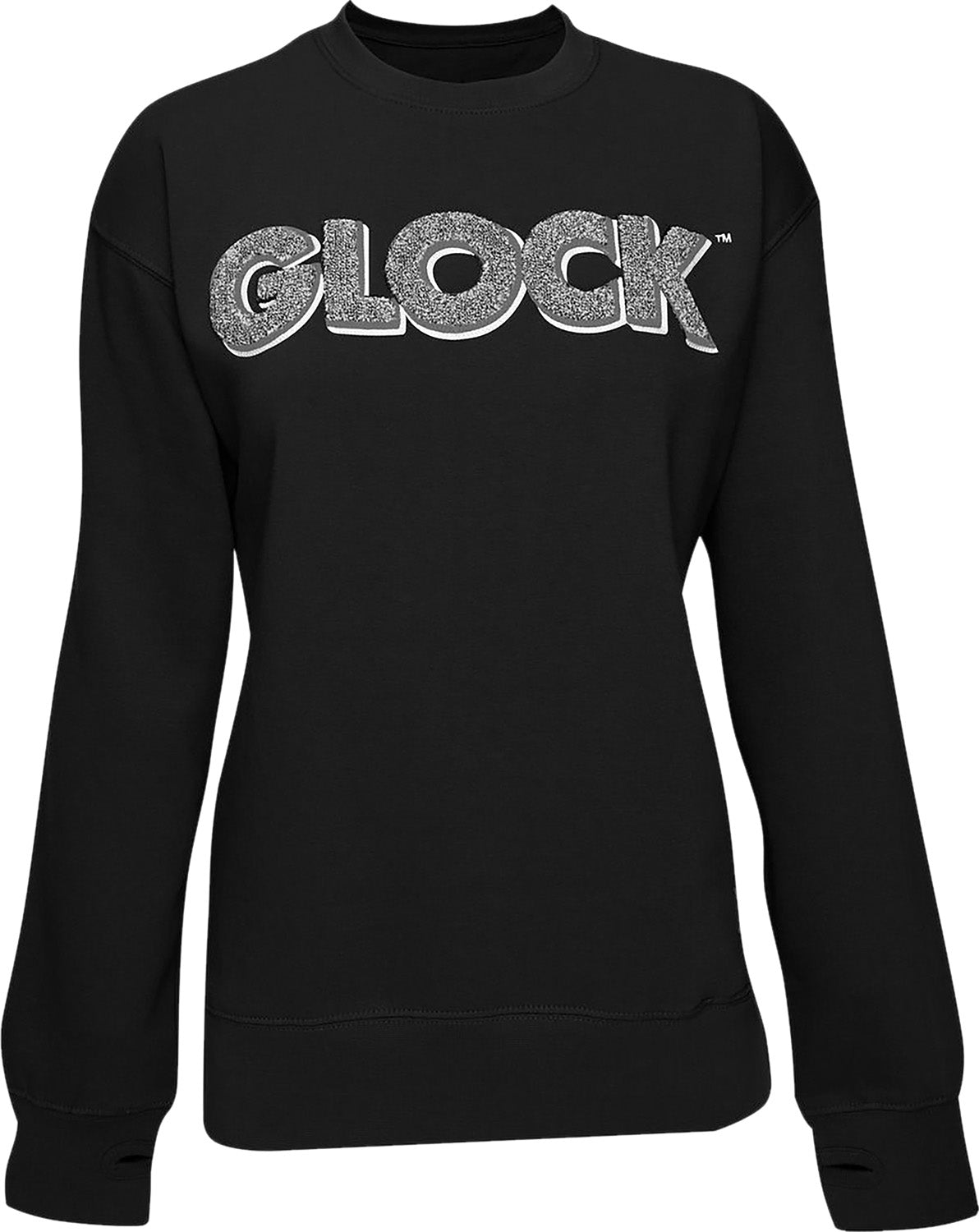 GLK AP96255 LADIES CREWNECK RAGLAN FLEECE(BLK)   S
