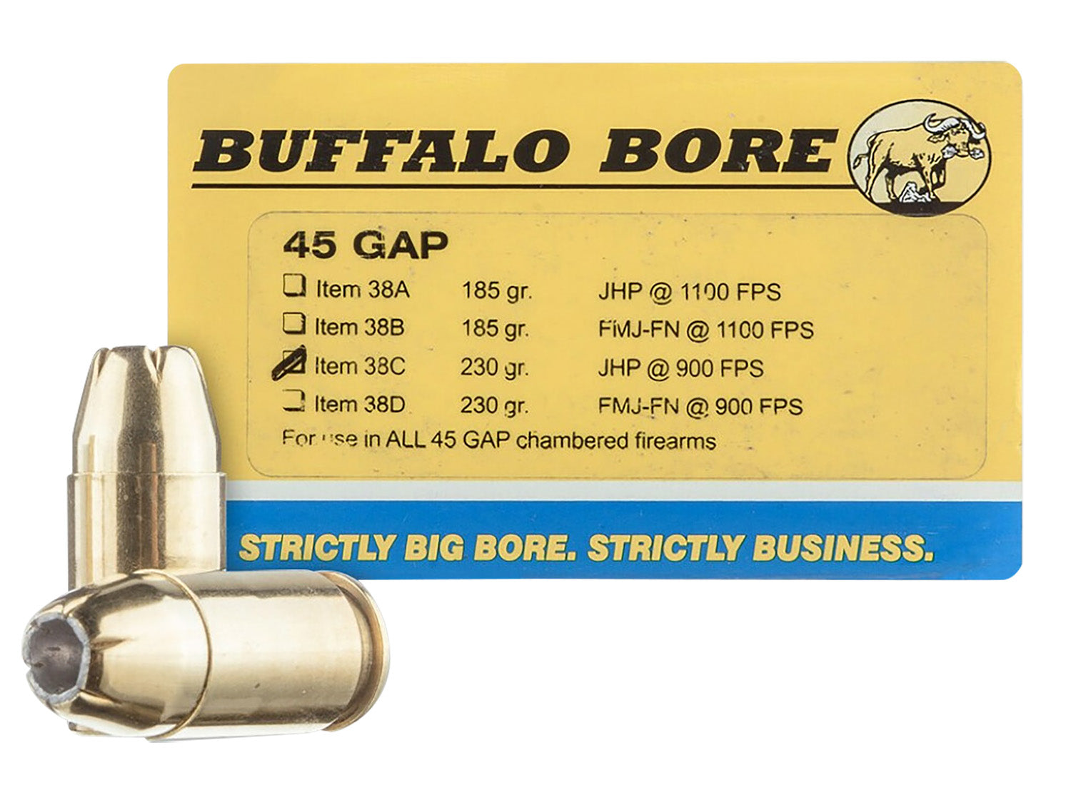 BBA 38C/20    45GAP       230 JHP            20/12
