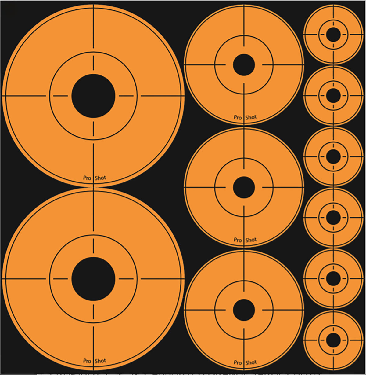 PROSHOT ASSORTED-DOT  ORANGE PEEL & STICK ASST 10P