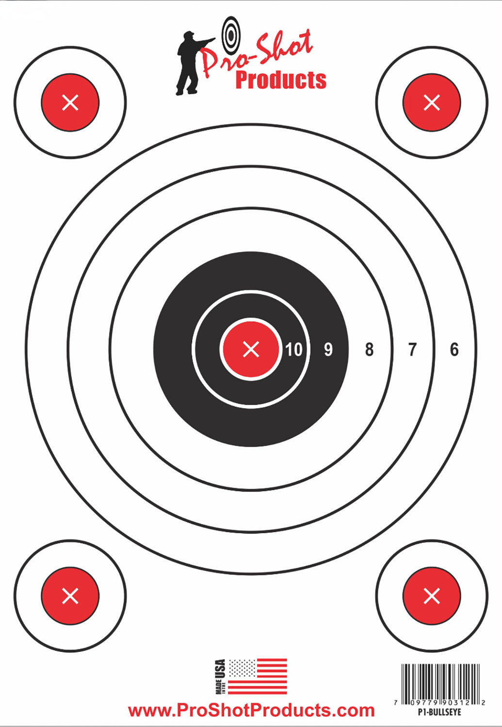 PROSHOT P1-BULLSEYE     9X13 SPLATTR SHOT BULLSEYE