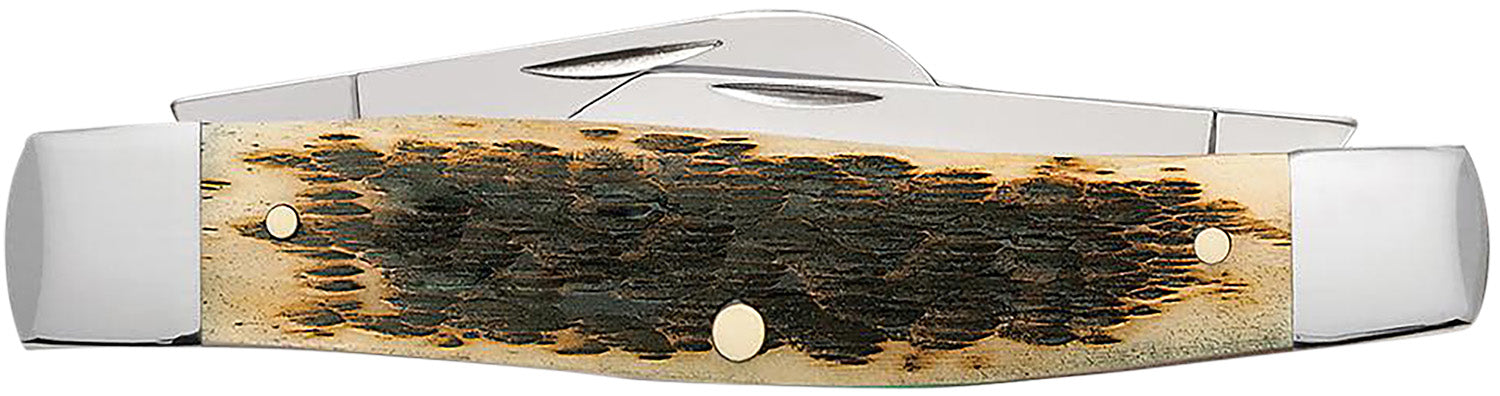 CASE 00204 AMBER BONE PEACH SEED JIG LRG STOCKMAN