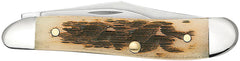 CASE 00045 AMBER BONE PEACH SEED JIG PEANUT