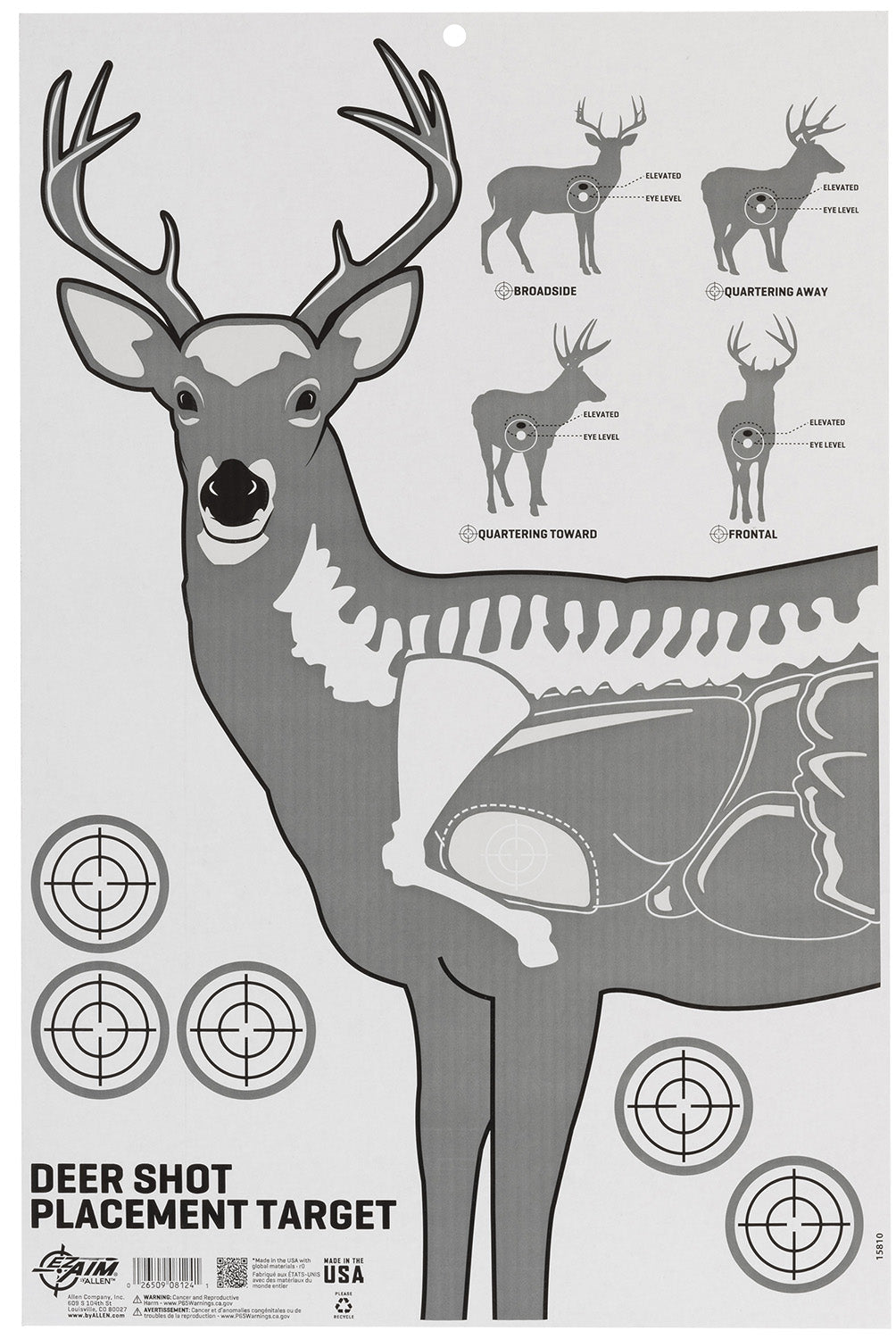 ALLEN 15810    DEER VITALS CORRUGATED TARGET 23X35