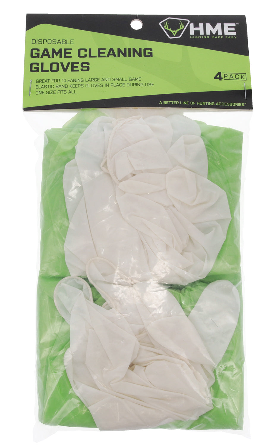 HME GCG-4          GAME CLEAN GLOVES  4PK