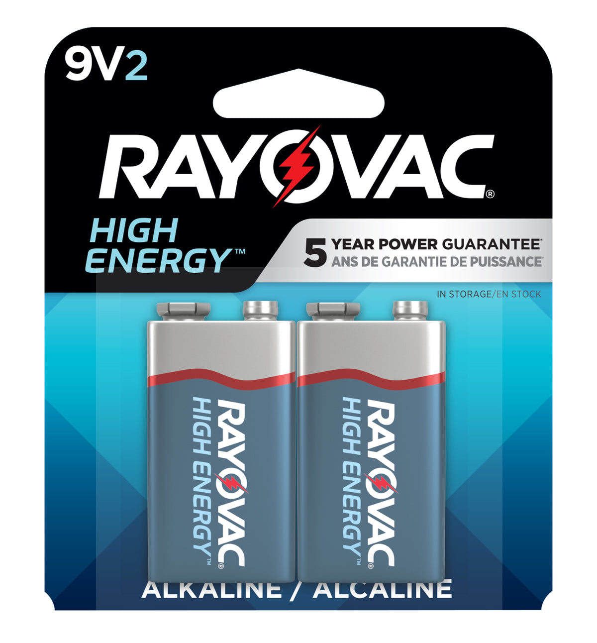 RAY A1604-2T  ALK 9V  CARD BATTERY 2PK