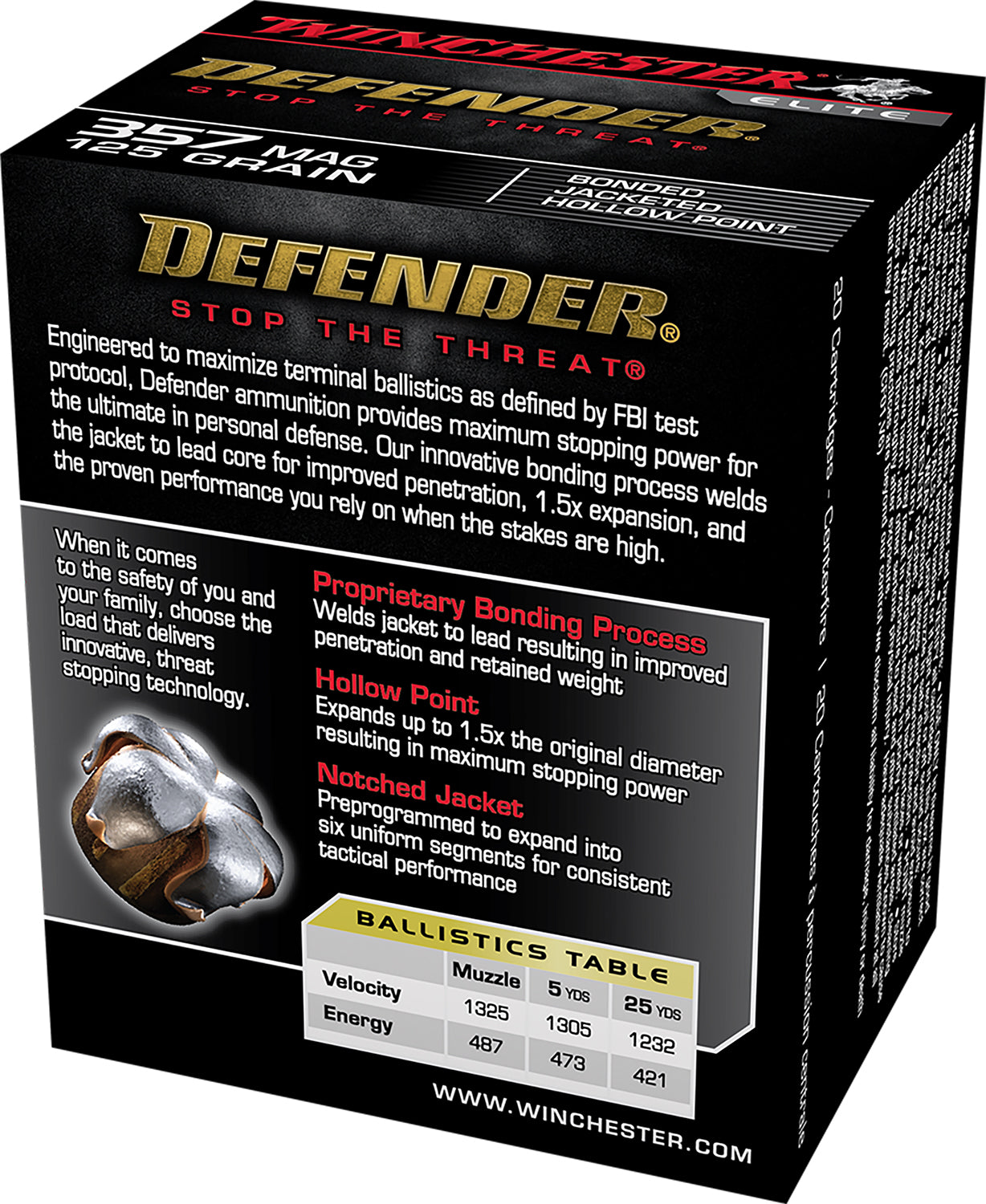 WIN S357MPDB        357 MAG 125 PDX          20/10