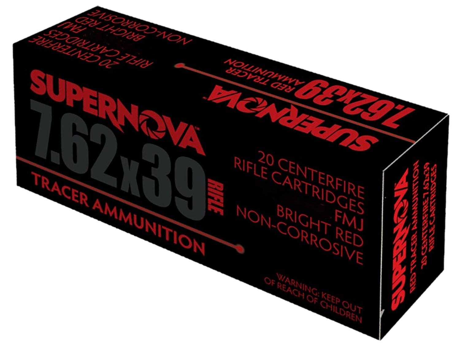 SUPERNOVA PMSN762R  7.62  110FMJ RED TRACERS 20/50