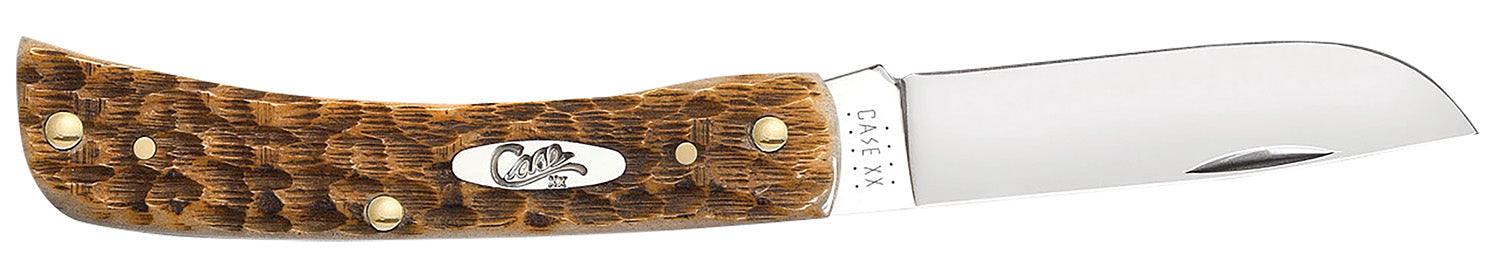 CASE 00245 AMBER BONE PEACH SEED JIG SOD BUSTER JR