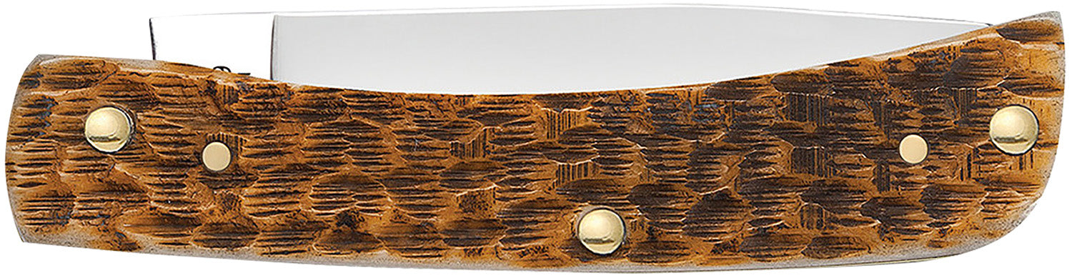 CASE 00245 AMBER BONE PEACH SEED JIG SOD BUSTER JR