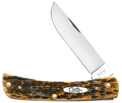 CASE 00245 AMBER BONE PEACH SEED JIG SOD BUSTER JR