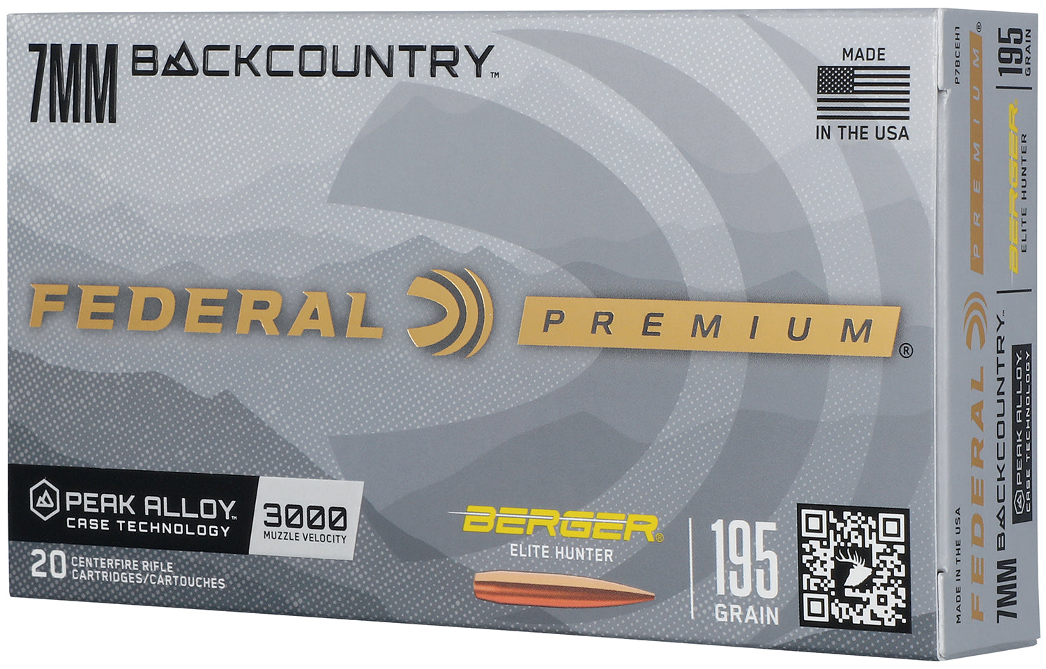 FED P7BCEH1   7MM BACKCOUNTRY 195GR ELT HNTR 20/10