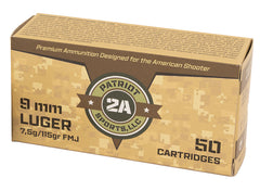 PATRIOT P9MM115F       9MM 115 FMJ           50/20