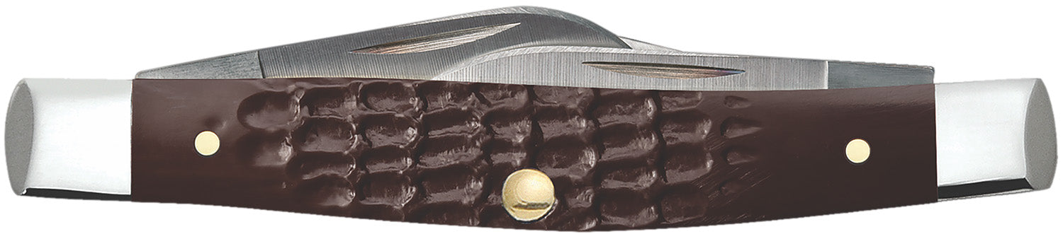 CASE 00081 BROWN SYNTHETIC SMALL STOCKMAN
