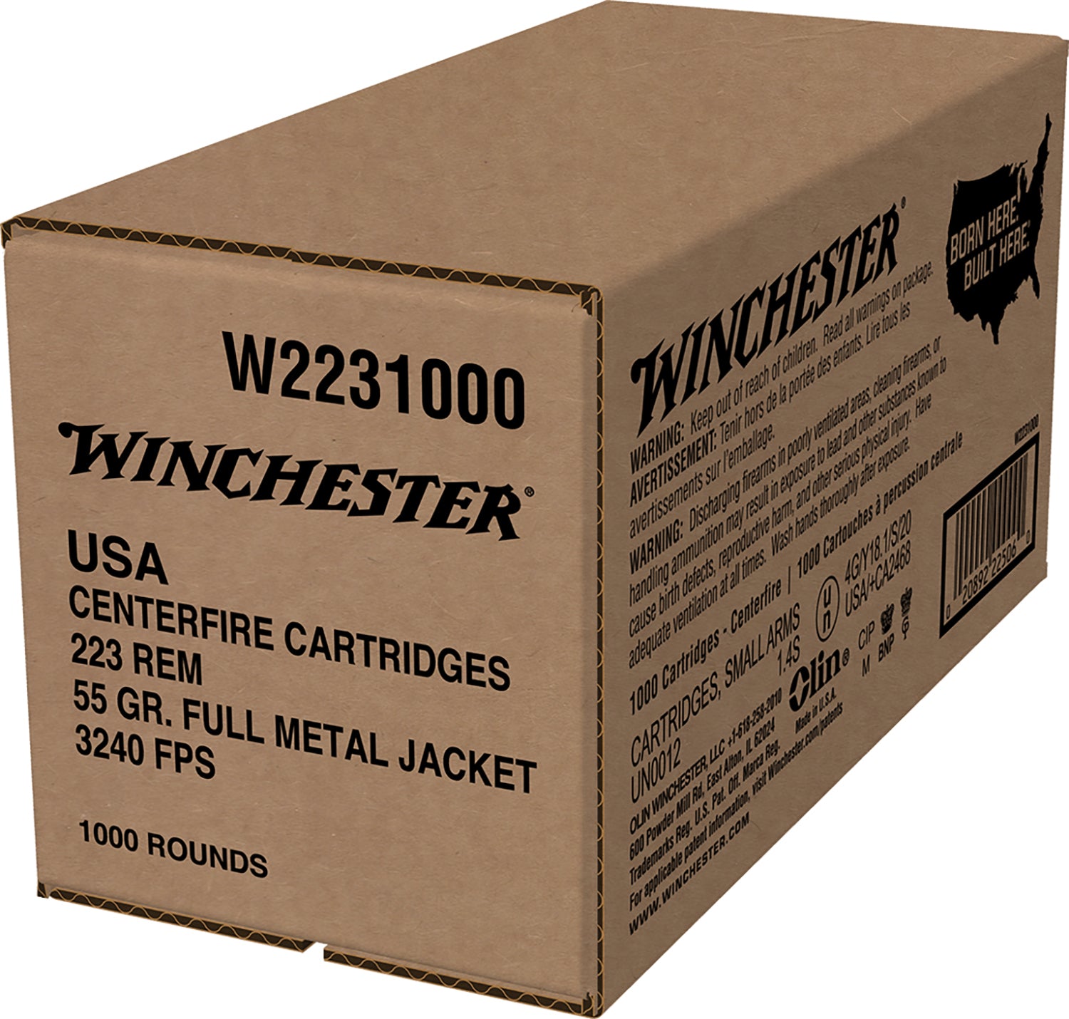 WIN W2231000        223      55 FMJ       *CS*1000