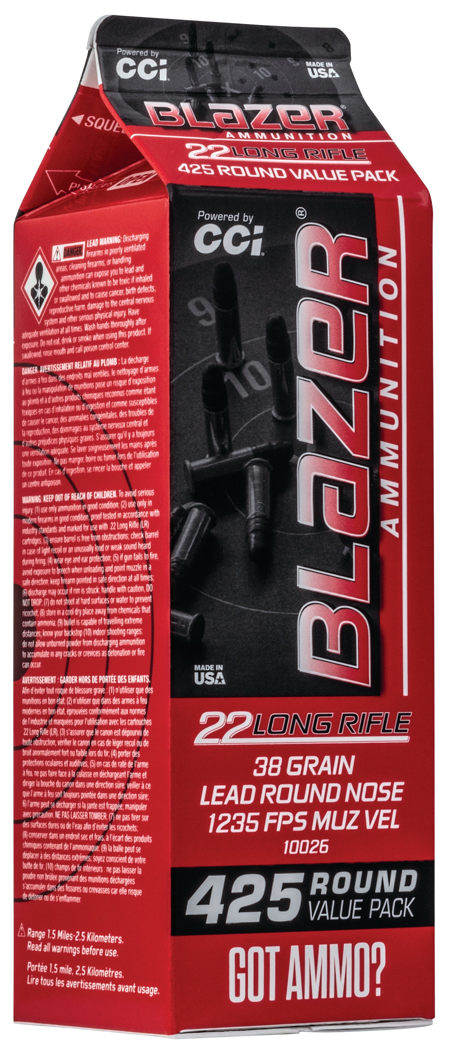 CCI 10026 22LR       BLAZER    38 LRN       425/08