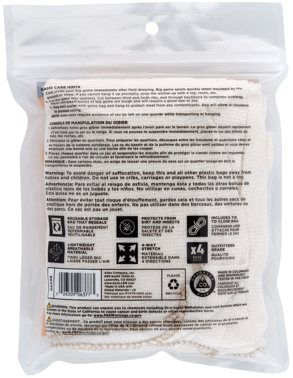 ALLEN 6598   COLORADO DEER QUARTER BAGS