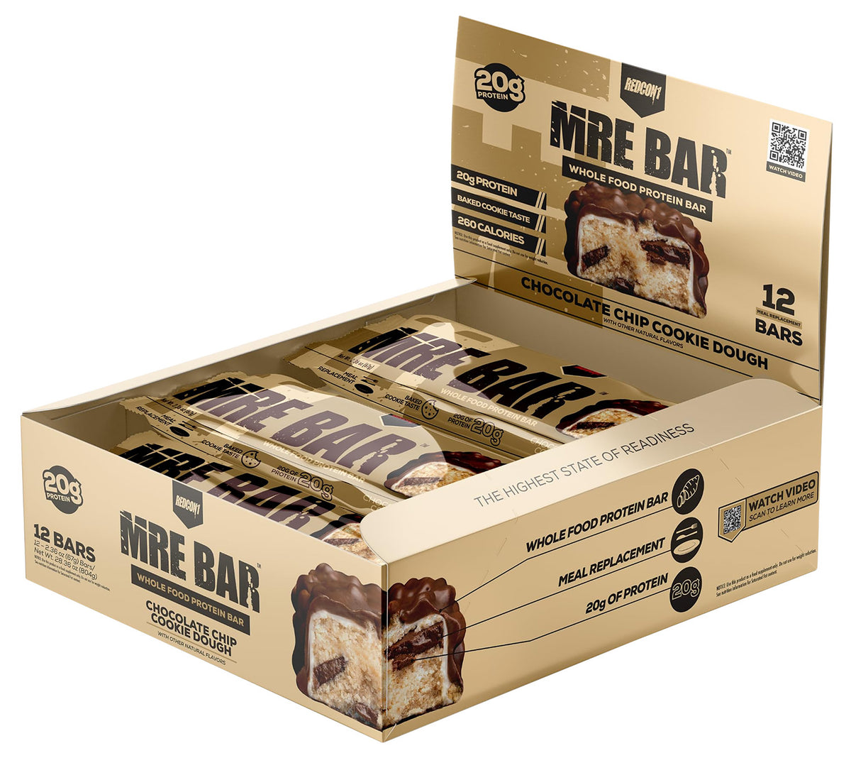 REDCON1 RC1-MREB-CCCD12  MRE BAR COOKIE DOUGH