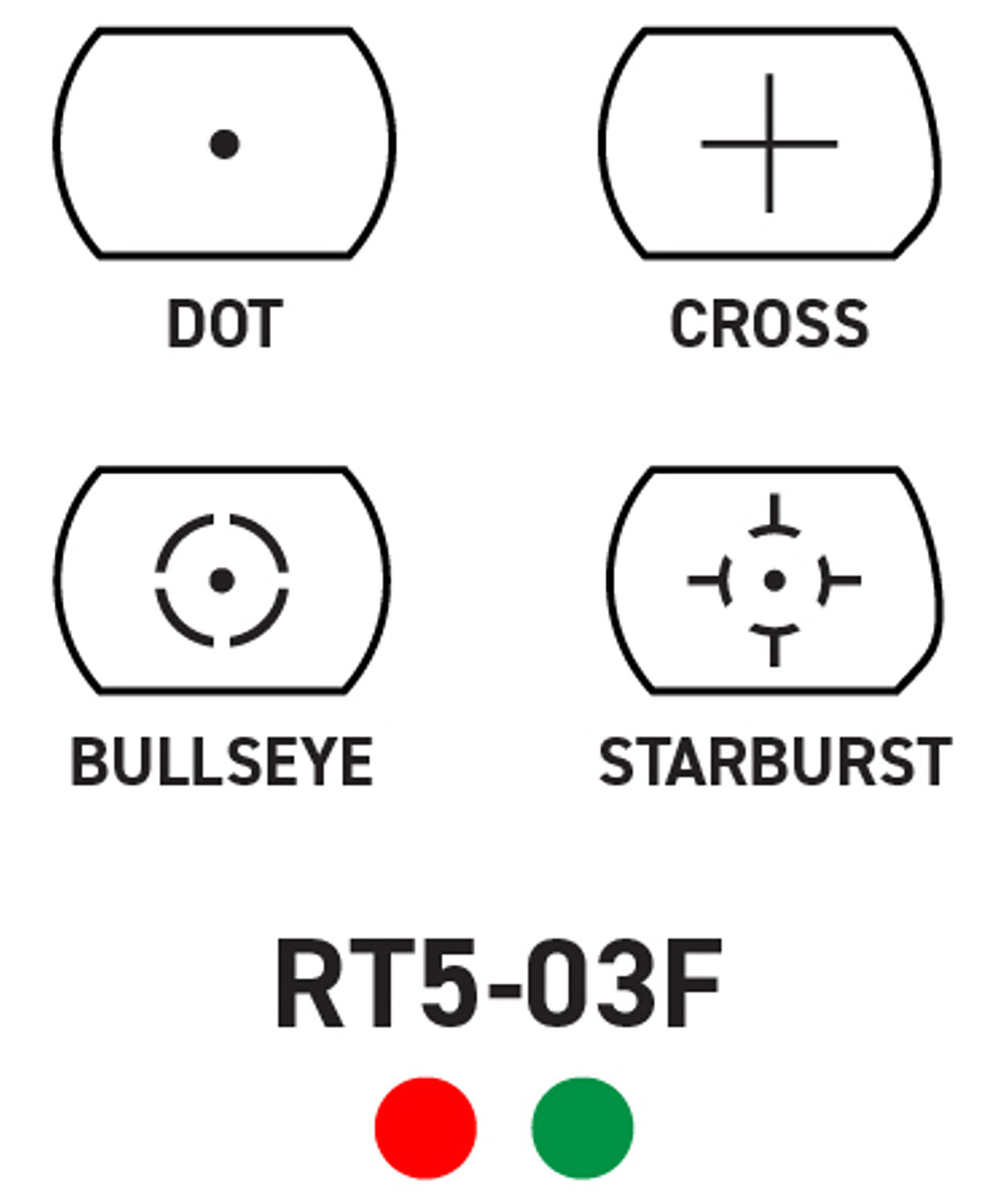 AIMSPORTS RT5-03F   RED DOT 1X33 4-RETICLE