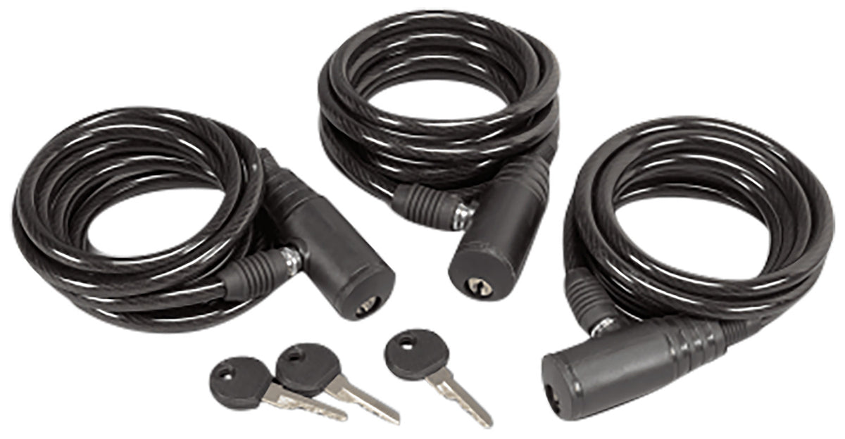 HS HS-00608      6' CABLE LOCK W/KEY LOCK/3PK