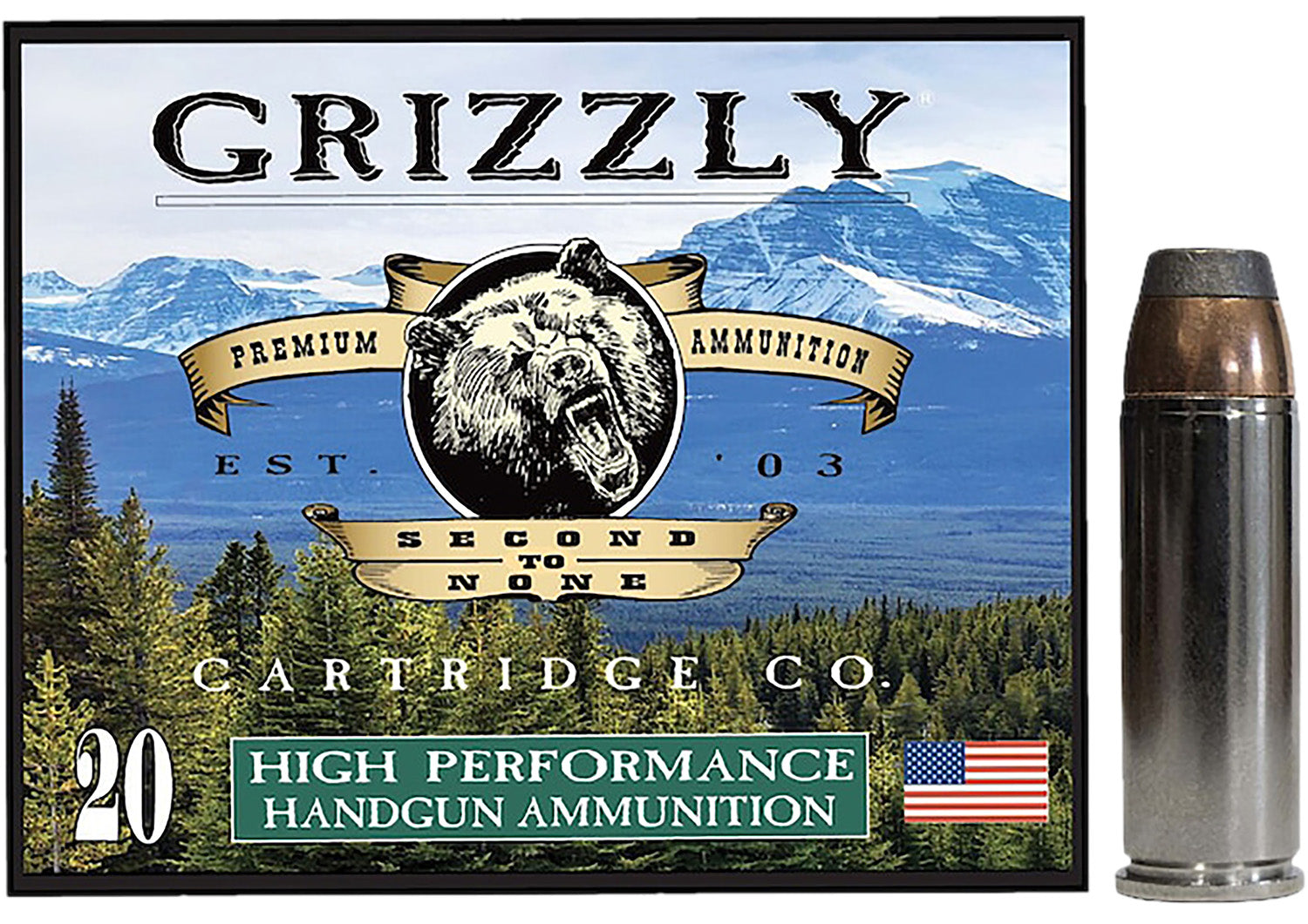 GRIZZLY GC45C+P10   45COLT+P 300GR BONDED FP 20/10