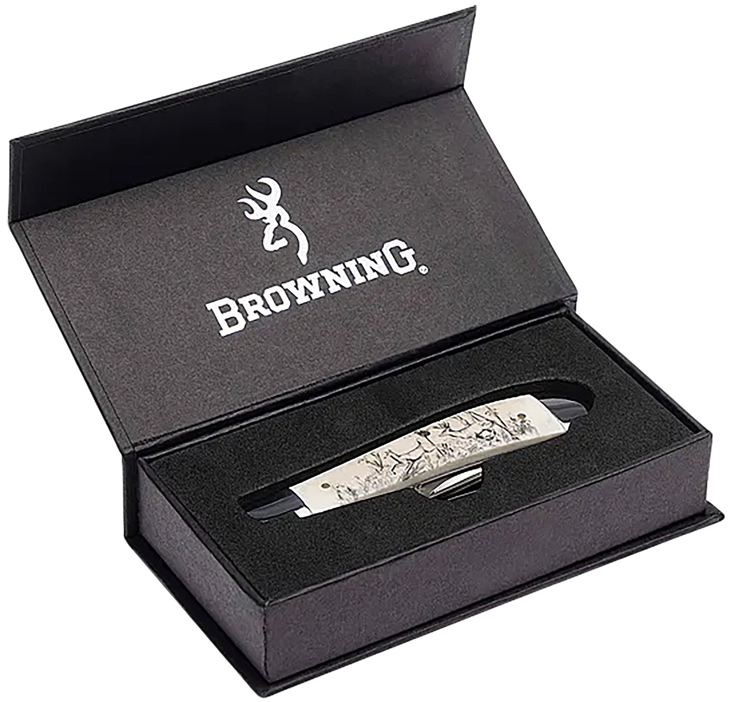 BRN 3220578B  KNIFE  WHITETAIL TRAPPER BOX