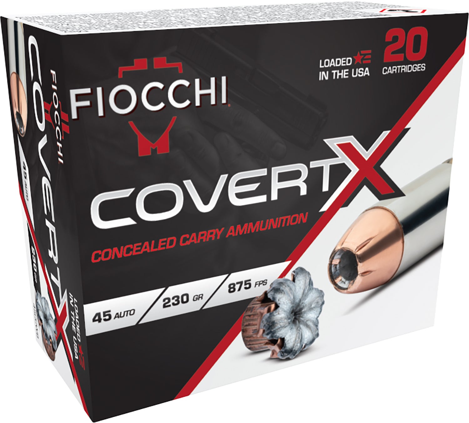 FIO 45CCWB    COVERT X    45     230GR JHP   20/10