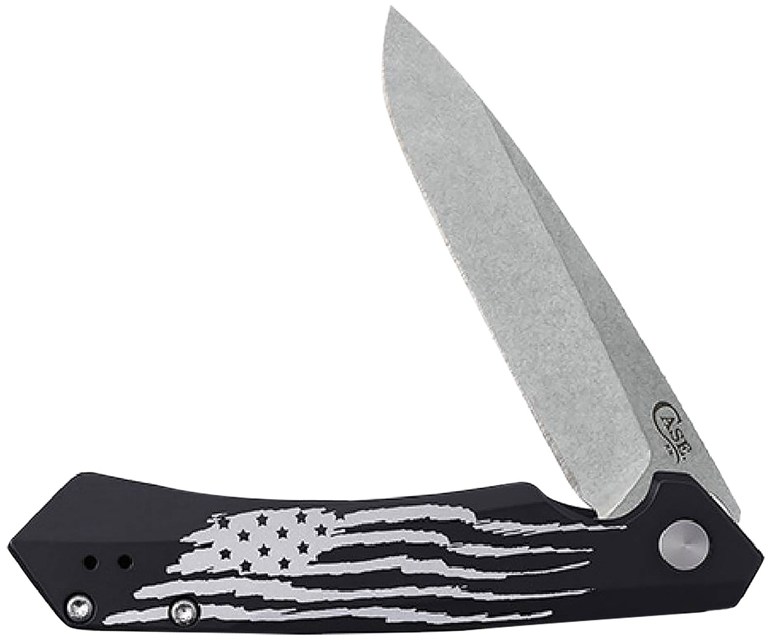 CASE 10857 BLACK ALUM KINZUA USFLAG & BELT CLIP