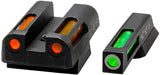 HIVIZ CZN421     GRN/ORNG LITEPIPES W/WHITE RING