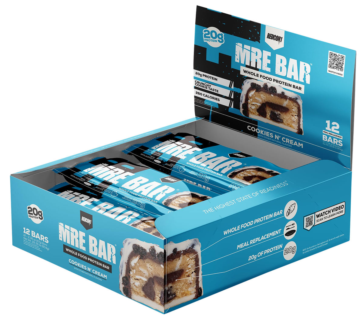 REDCON1 RC1-MREB-CC12    MRE BAR COOKIES&CREAM