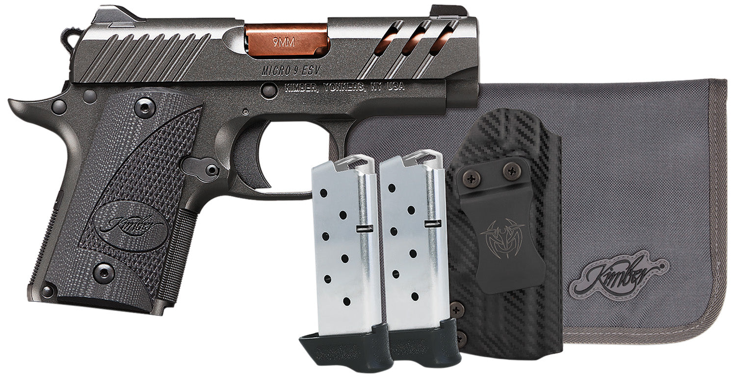 KIMBER 3300254 MICRO 9 ESV GRY BUNDLE 9MM 3.15 7+1