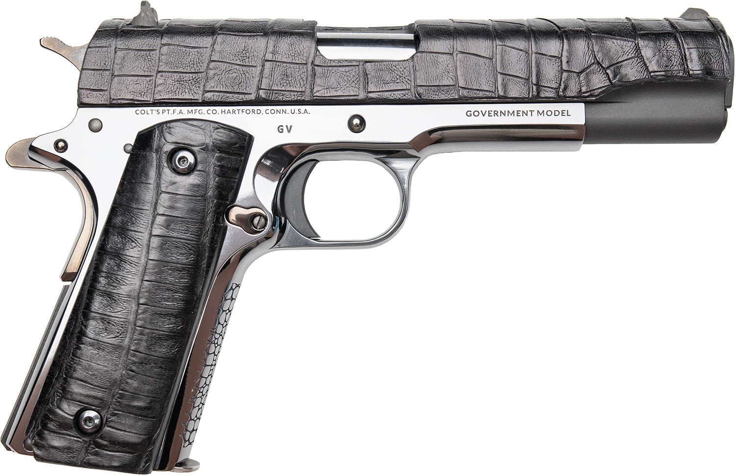 CNC CNCGATOR45     COLT GOV 1911 45  GATOR LEATHER