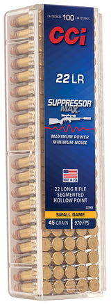 CCI 22SMX  22LR 45GR SUPP MAX SEG HP 100 CT 100/50
