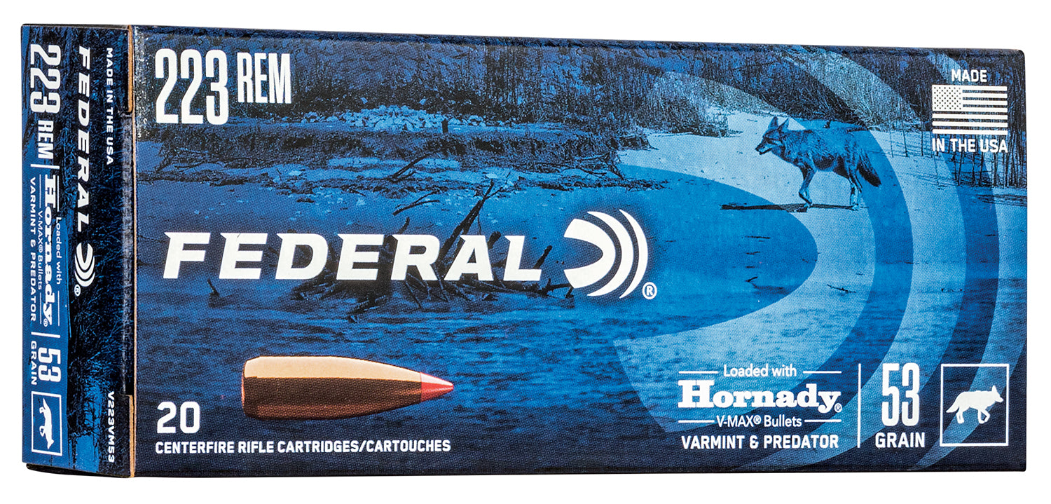 FED V223VM53     223REM 53GR HORNADY V-MAX   20/10