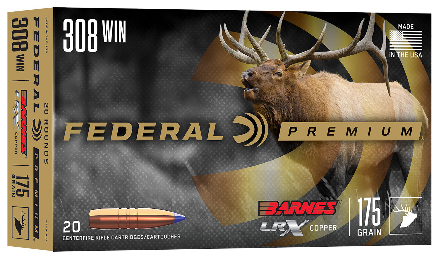 FED P308LRX1     308WIN 175GR BARNES LRX     20/10