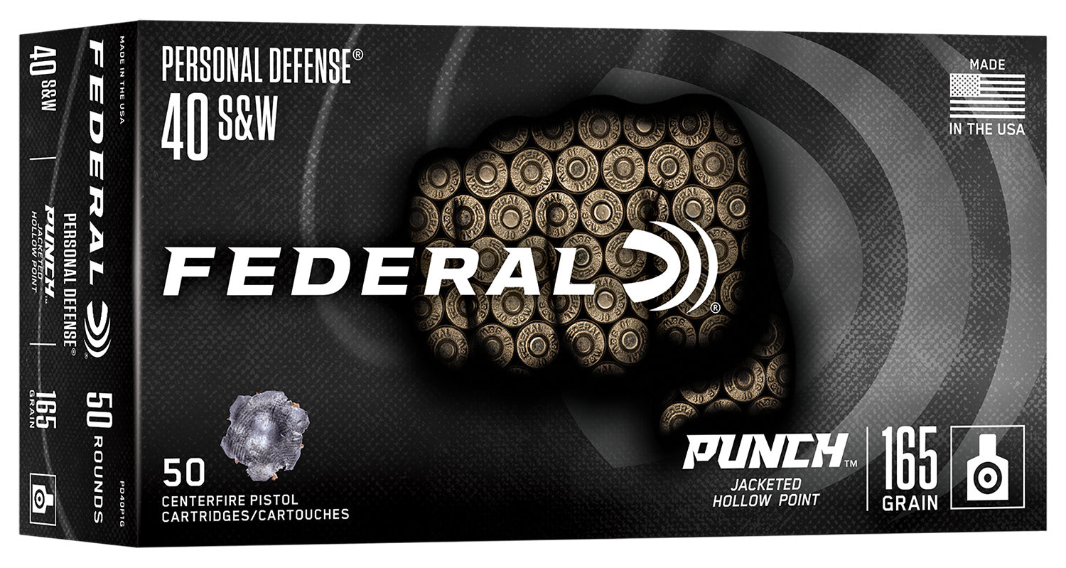 FED PD40P1G      40S&W 165GR PUNCH JHP       50/10