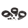 HS HS-00608      6' CABLE LOCK W/KEY LOCK/3PK