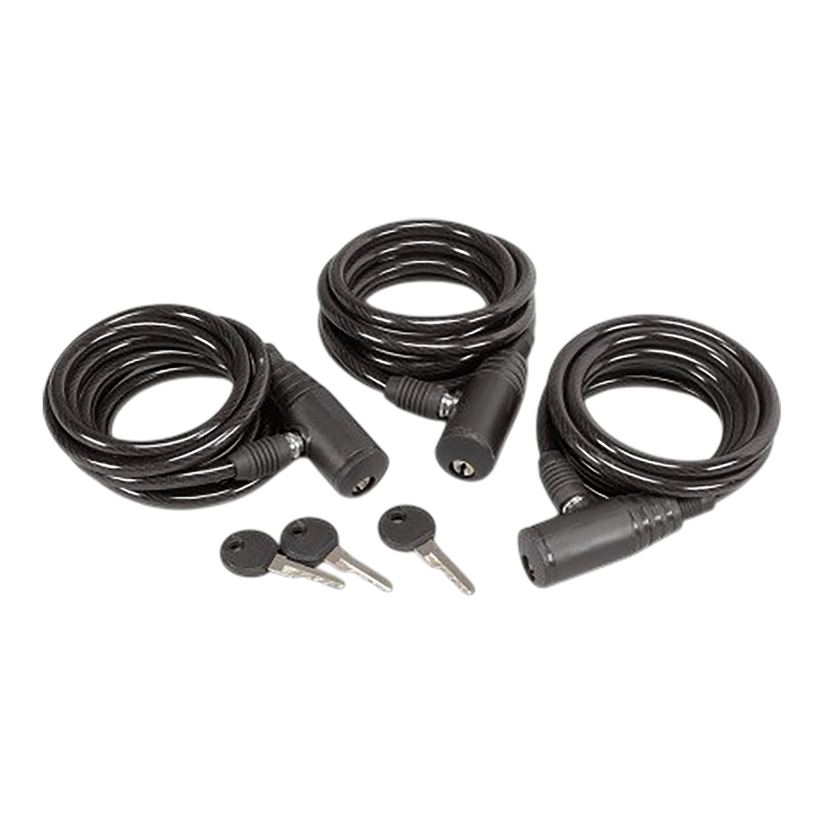 HS HS-00608      6' CABLE LOCK W/KEY LOCK/3PK