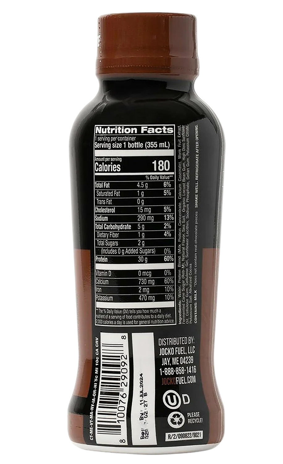 JOCKO 29092 MOLK RTD CHOCOLATE        PROTEIN 12PK